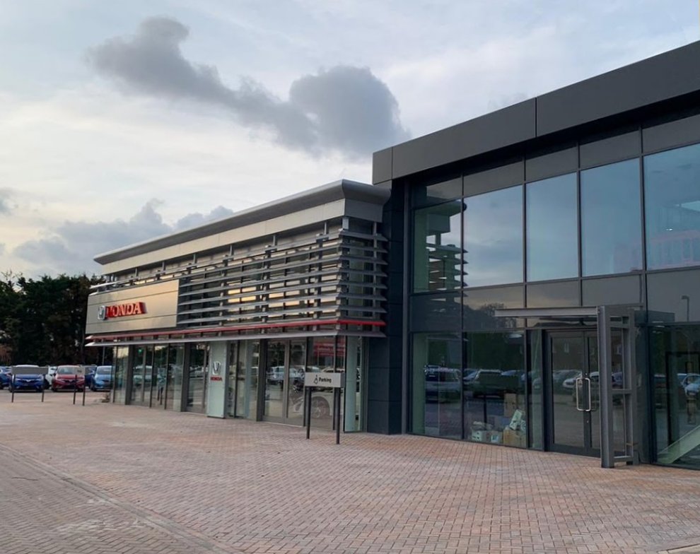 Honda (Yeomans) Showroom and Yeomans HQ Worthing Peak Aluminium