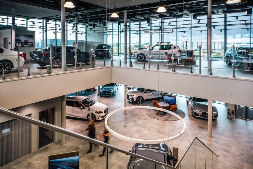 BMW and MINI Showroom - Hillington, Glasgow - Peak Aluminium